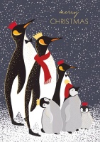 Merry Christmas To All Of You Penguin Family Card Sara Miller London